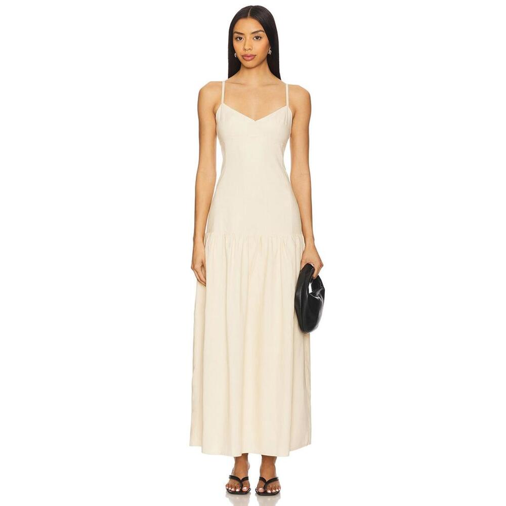 4th & Reckless Trisha Dropwaist Dress in Buttercream